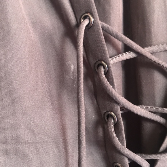 RAMY BROOK | Charcoal Grey Patricia Plisse Peasant Boho Long Sleeve Blouse - Picture 6 of 10